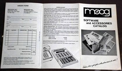 Moog-Original leaflets, Taurus etc etc
